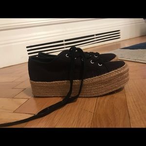 Steve Madden platform tie espadrilles